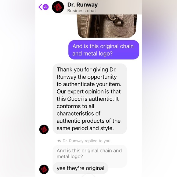 Authentic Gucci Imprime Wallet on Chain - Picture 12 of 12